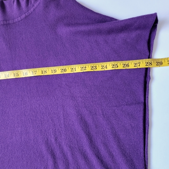 Woven Heart Purple poncho sweater scowl neck size SM - Picture 6 of 6